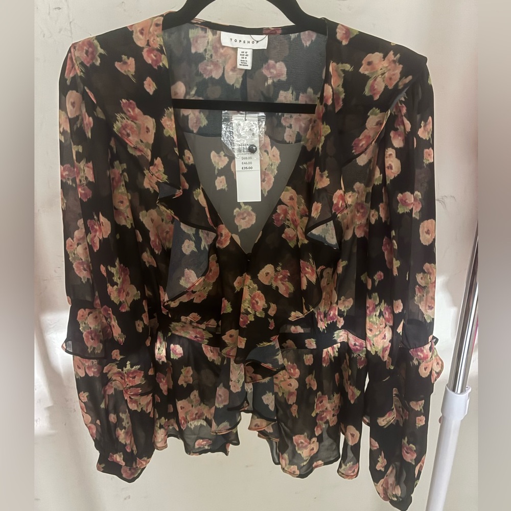 Topshop Floral Blouse